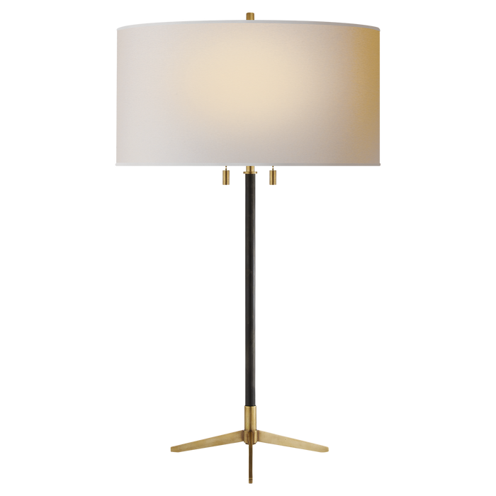 Caron Table Lamp - Bronze with Antique Brass