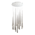 Load image into Gallery viewer, Cascade 21-Light LED Round Chandelier - Polished Nickel Finish