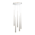 Load image into Gallery viewer, Cascade 5-Light LED Round Chandelier - Polished Nickel Finish