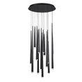 Load image into Gallery viewer, Cascade 15-Light LED Round Chandelier - Black Finish