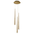 Load image into Gallery viewer, Cascade 3-Light LED Round Chandelier - Aged Brass Finish