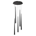 Load image into Gallery viewer, Cascade 5-Light LED Round Chandelier - Black Finish