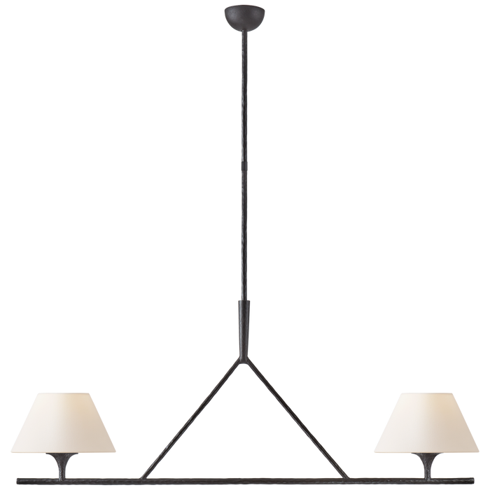 Cesta Large Linear Chandelier - Aged Iron Finish