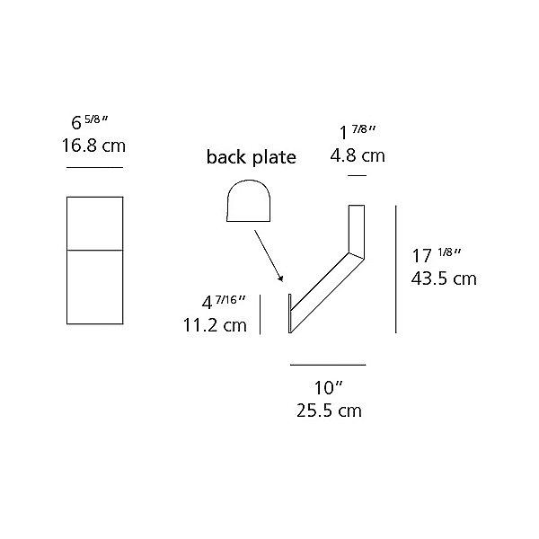 Chilone Outdoor LED Wall Light - Diagram