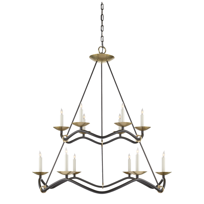 Choros Two-Tier Chandelier Aged Iron