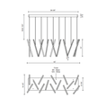 Load image into Gallery viewer, Chute LED 14-Light Linear Suspension - Diagram