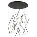 Load image into Gallery viewer, Chute LED Round Multi-Light Pendant - Black Finish