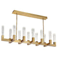 Load image into Gallery viewer, Cinema Linear Suspension Light - Aged Brass Finish