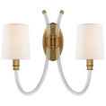 Load image into Gallery viewer, Clarice Double Sconce - Antique Brass Finish