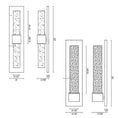 Load image into Gallery viewer, Copenhagen Tall LED Outdoor Wall Sconce - Diagram