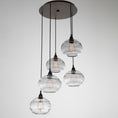 Load image into Gallery viewer, Coppa 5-Light Multipoint Pendant - Matte Black/Optic Clear