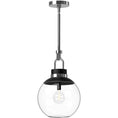 Load image into Gallery viewer, Copperfield Small Pendant - Chrome Clear Glass