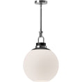 Load image into Gallery viewer, Copperfield Large Pendant - Chrome Opal Glass