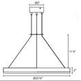 Load image into Gallery viewer, Corona 24" LED Pendant - Diagram