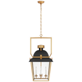 Load image into Gallery viewer, Coventry Medium Lantern - Matte Black/Antique-Burnished Brass Finish