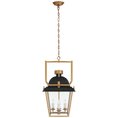 Load image into Gallery viewer, Coventry Small Lantern - Matte Black/Antique-Burnished Brass Finish