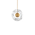 Load image into Gallery viewer, Cymbal Pendant - Aged Brass Finish