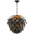 Load image into Gallery viewer, Cynara Grande Chandelier - Matte Black & Gild