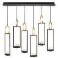 Load image into Gallery viewer, Delphi Linear Pendant - Black & Gold Leaf