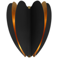 Load image into Gallery viewer, Danes Small Sconce - Matte Black/Gild Finish