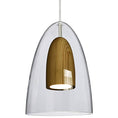 Load image into Gallery viewer, Dano LED Mini Pendant - Clear, Dark Wood, Satin Nickel