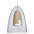 Load image into Gallery viewer, Dano LED Mini Pendant - Clear, Natural Wood, Satin Nickel
