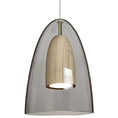 Load image into Gallery viewer, Dano LED Mini Pendant - Smoke, Natural Wood, Satin Nickle