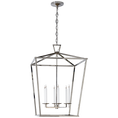 Load image into Gallery viewer, Darlana Large Lantern - Polished Nickel Finish