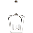 Load image into Gallery viewer, Darlana Extra Large Lantern - Polished Nickel Finish