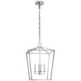 Load image into Gallery viewer, Darlana Medium Lantern - Polished Nickel Finish