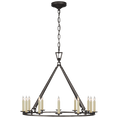 Load image into Gallery viewer, Darlana Medium Single Ring Chandelier - Aged Iron Finish