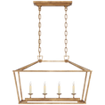 Load image into Gallery viewer, Darlana Small Linear Lantern - Gilded Iron Finish