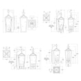 Load image into Gallery viewer, Darlana Tall Bracketed Wall Lantern - Diagram