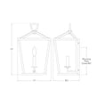 Load image into Gallery viewer, Darlana Wall Lantern - Diagram