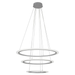 Discovery 3-Ring LED Pendant - Silver Finish