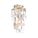 Dolce Small Wall Sconce - Champagne Leaf Finish