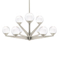 Load image into Gallery viewer, Double Bubble 27" LED Chandelier - Satin Nickel Finish