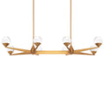 Load image into Gallery viewer, Double Bubble Linear Pendant - Aged Brass Finish