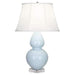 Double Gourd Lucite Table Lamp - Large Baby Blue