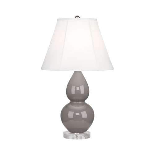 Double Gourd Lucite Table Lamp - Small Smokey Taupe