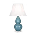 Double Gourd Lucite Table Lamp - Small Steel Blue