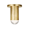 Load image into Gallery viewer, Ebell Small Flush Mount - Natural Brass Finish