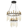 Load image into Gallery viewer, Echo Large Chandelier - Heritage Brass Finish