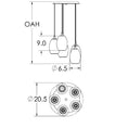 Load image into Gallery viewer, Ellisse 5-Light Multipoint Pendant - Diagram
