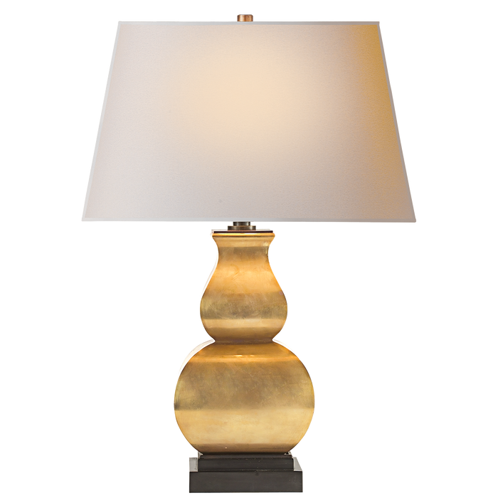 Fang Gourd Table Lamp Antique-Burnished Brass