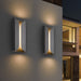 Folds Tall Outdoor LED Wall Sconce - Display