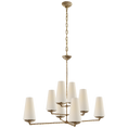 Load image into Gallery viewer, Fontaine Large Offset Chandelier - Glided Plaster