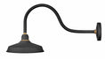 Load image into Gallery viewer, Foundry 12" Shade Curve Arm Outdoor Wall Light - Textured Black/25" Arm