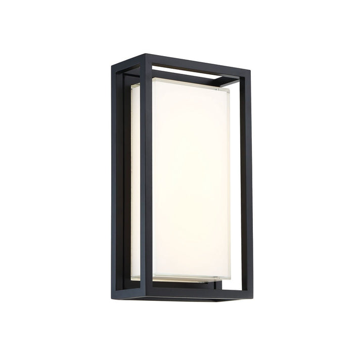 Framed Medium LED Outdoor Wall Sconce - Black Finish