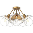 Load image into Gallery viewer, Francesca Multi Light Semi Flush Mount - Aged Gold Finish